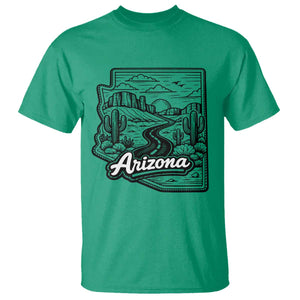 Vintage Arizona Pride T Shirt Cactus Desert Western Landscape TS12 Irish Green Print Your Wear