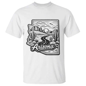 Vintage Arizona Pride T Shirt Cactus Desert Western Landscape TS12 White Print Your Wear