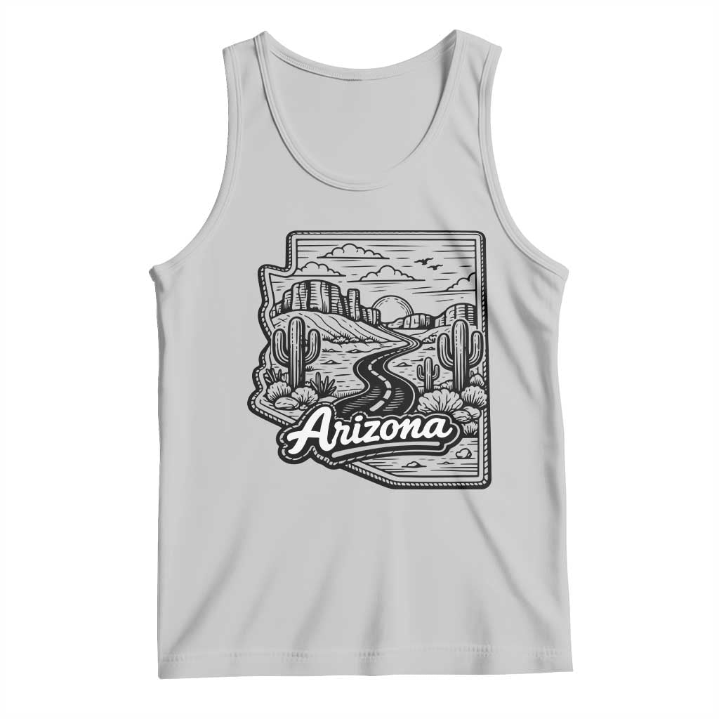 Vintage Arizona Pride Tank Top Cactus Desert Western Landscape TS12 Ash Print Your Wear