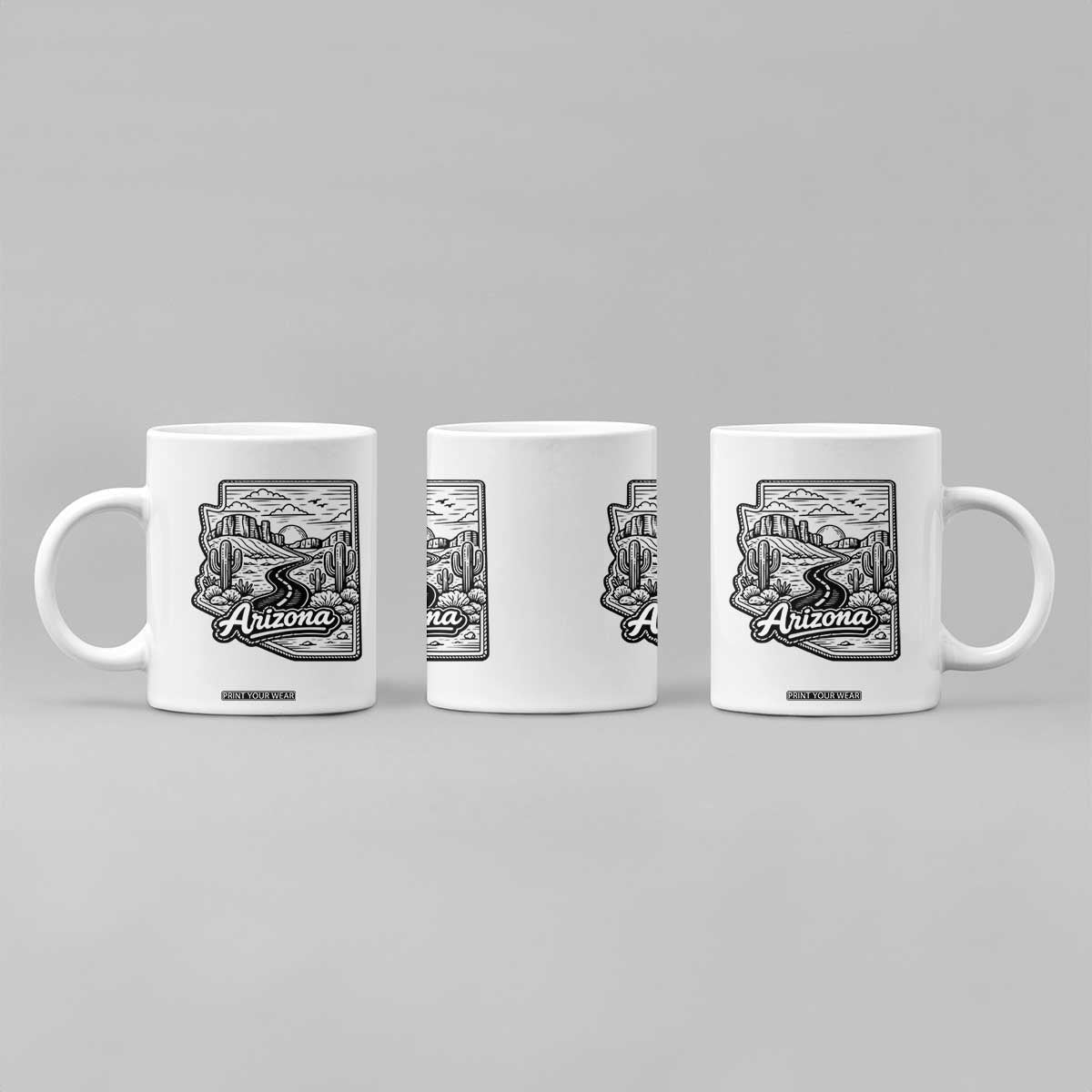 Vintage Arizona Pride Coffee Mug Cactus Desert Western Landscape TS12 Print Your Wear