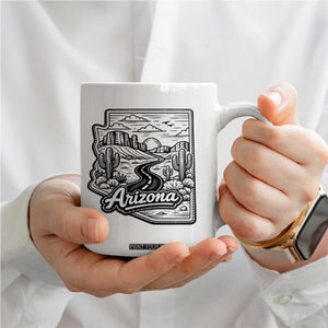 Vintage Arizona Pride Coffee Mug Cactus Desert Western Landscape TS12 Print Your Wear