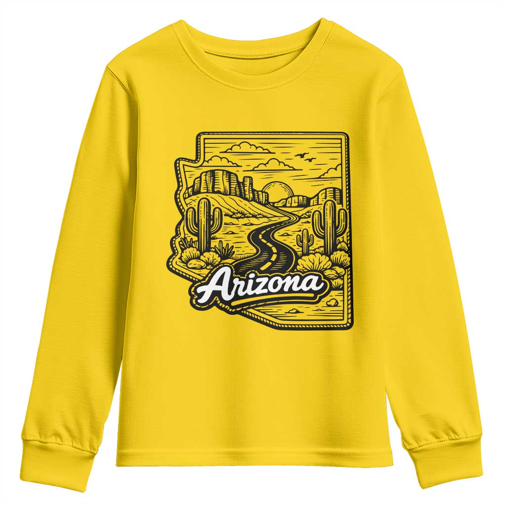 Vintage Arizona Pride Youth Sweatshirt Cactus Desert Western Landscape TS12 Daisy Print Your Wear