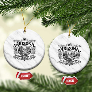 Arizona Desert Wanderlust Ceramic Ornament Vintage Grand Canyon State Est 1912 TS12 1pc White Marble Print Your Wear