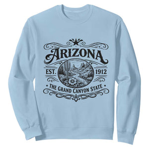 Arizona Desert Wanderlust Sweatshirt Vintage Grand Canyon State Est 1912 TS12 Light Blue Print Your Wear