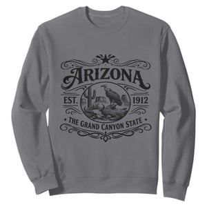 Vintage Arizona Cactus Desert Canyon Western 1912 Sweatshirt TS12 Charcoal Print Your Wear