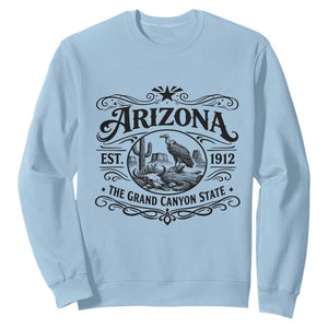 Vintage Arizona Cactus Desert Canyon Western 1912 Sweatshirt TS12 Light Blue Print Your Wear