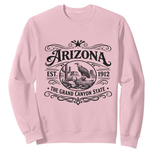 Vintage Arizona Cactus Desert Canyon Western 1912 Sweatshirt TS12 Light Pink Print Your Wear