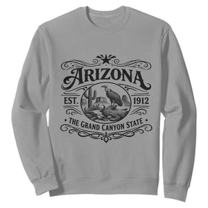 Vintage Arizona Cactus Desert Canyon Western 1912 Sweatshirt TS12 Sport Gray Print Your Wear