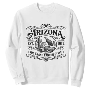 Vintage Arizona Cactus Desert Canyon Western 1912 Sweatshirt TS12 White Print Your Wear