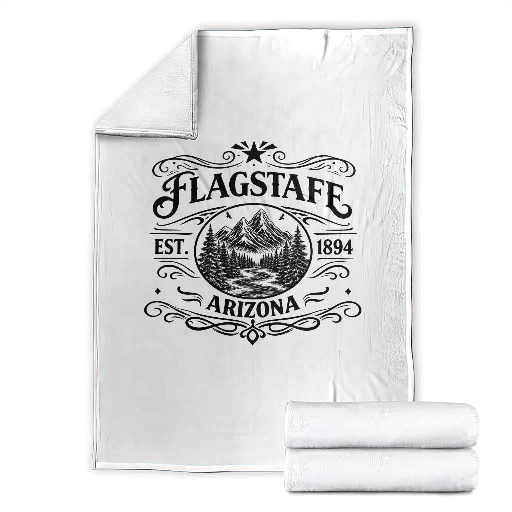 Vintage Flagstaff Landscape Adventure Throw Blanket Arizona Gift TS12 White Print Your Wear