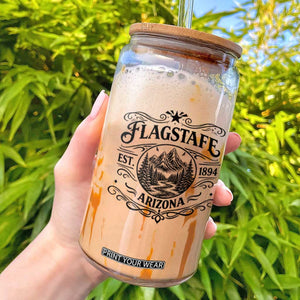 Vintage Flagstaff Landscape Adventure Glass Can Arizona Gift TS12 White Print Your Wear
