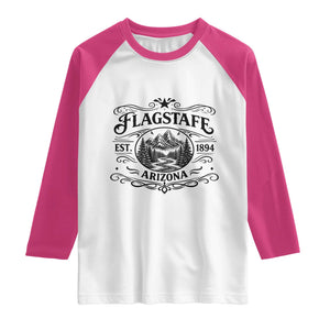 Vintage Flagstaff Landscape Adventure Raglan Shirt Arizona Gift TS12 White Heliconia Print Your Wear
