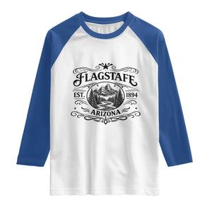 Vintage Flagstaff Landscape Adventure Raglan Shirt Arizona Gift TS12 White Royal Print Your Wear