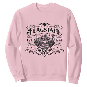 Vintage Flagstaff Landscape Adventure Sweatshirt Arizona Gift TS12 Light Pink Print Your Wear