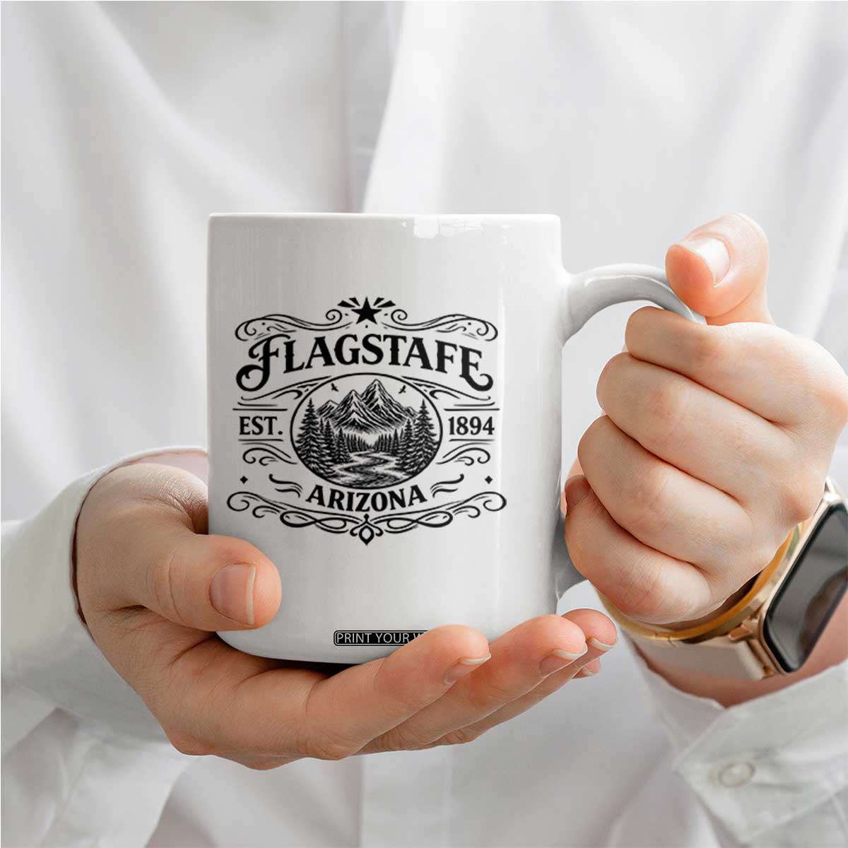 Vintage Flagstaff Landscape Adventure Coffee Mug Arizona Gift TS12 Print Your Wear