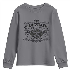 Vintage Flagstaff Landscape Adventure Youth Sweatshirt Arizona Gift TS12 Charcoal Print Your Wear