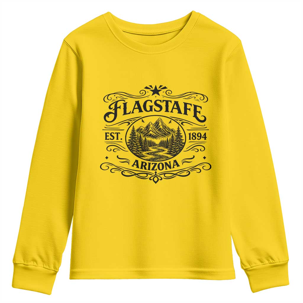 Vintage Flagstaff Landscape Adventure Youth Sweatshirt Arizona Gift TS12 Daisy Print Your Wear