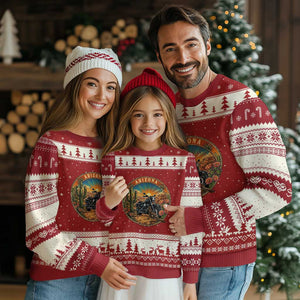 Arizona Pride Ugly Christmas Sweater Adventure Scenic Journey Southwest USA TS12 Red Beige Print Your Wear