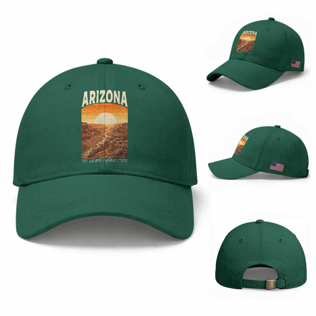 Arizona Souvenir Grand Canyon State Baseball Cap Saguaro Cactus Road Trip TS12 Baseball Cap Universal Fit Irish Green Print Your Wear