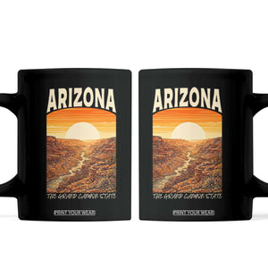 Arizona Souvenir Grand Canyon State Coffee Mug Saguaro Cactus Road Trip TS12 Black Print Your Wear