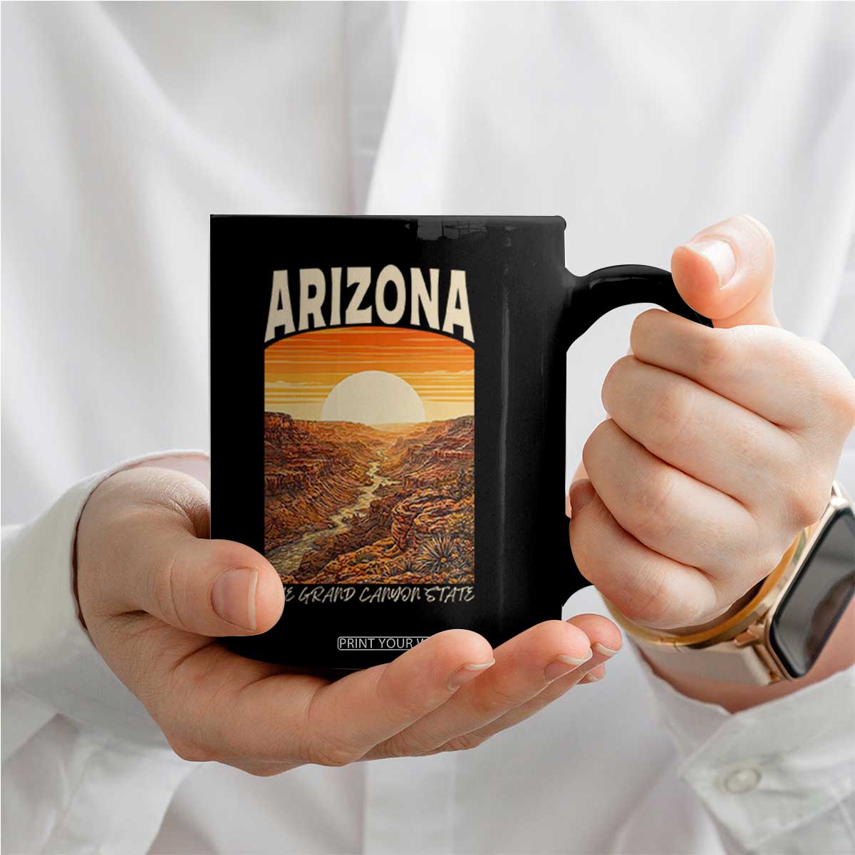 Arizona Souvenir Grand Canyon State Coffee Mug Saguaro Cactus Road Trip TS12 Print Your Wear