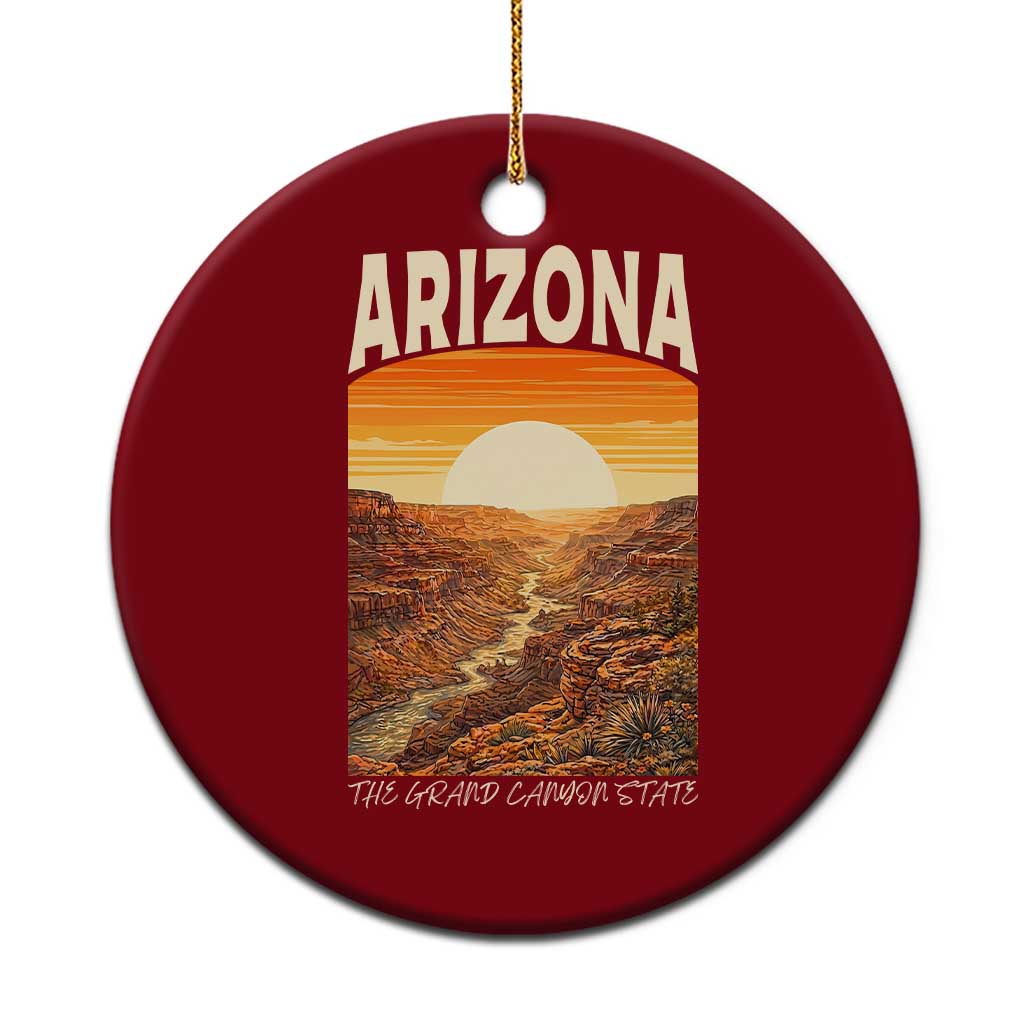 Arizona Souvenir Grand Canyon State Ceramic Ornament Saguaro Cactus Road Trip TS12 1pc Red Print Your Wear