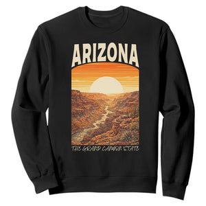 Arizona Souvenir Grand Canyon State Sweatshirt Saguaro Cactus Road Trip TS12 Black Print Your Wear