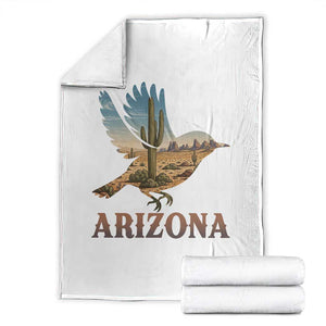 Arizona Desert Wren Bird Throw Blanket Cactus Landscape Rustic Western TS12 Black Print Your Wear