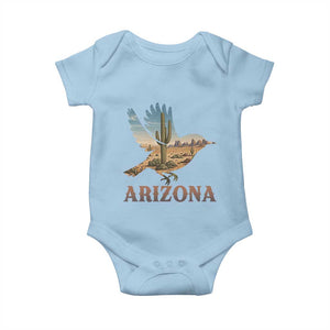 Arizona Desert Wren Bird Baby Onesie Cactus Landscape Rustic Western TS12 Light Blue Print Your Wear