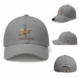 Arizona Desert Wren Bird Baseball Cap Cactus Landscape Rustic Western TS12 Baseball Cap Universal Fit Sport Gray Print Your Wear