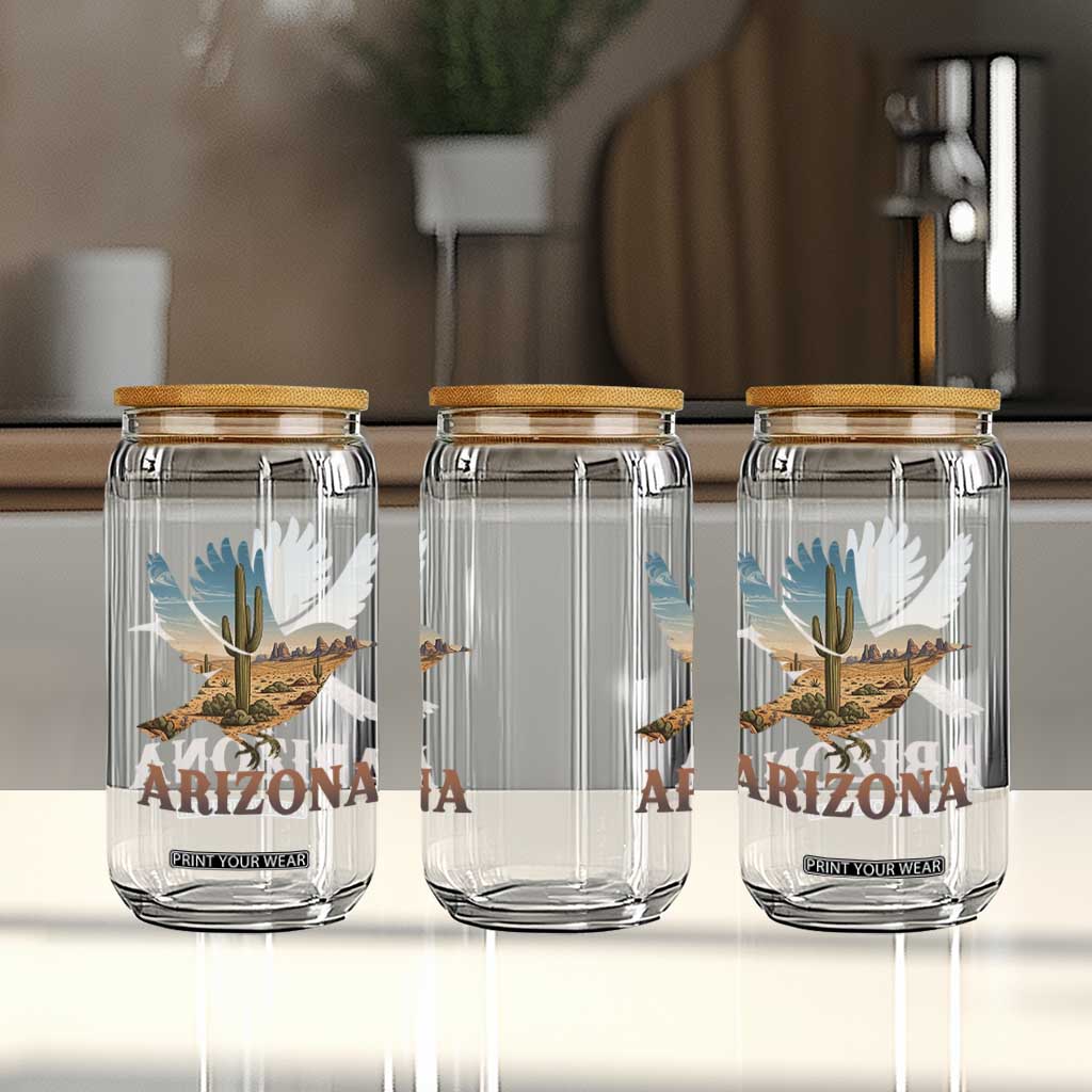 Arizona Desert Wren Bird Glass Can Cactus Landscape Rustic Western TS12 Print Your Wear