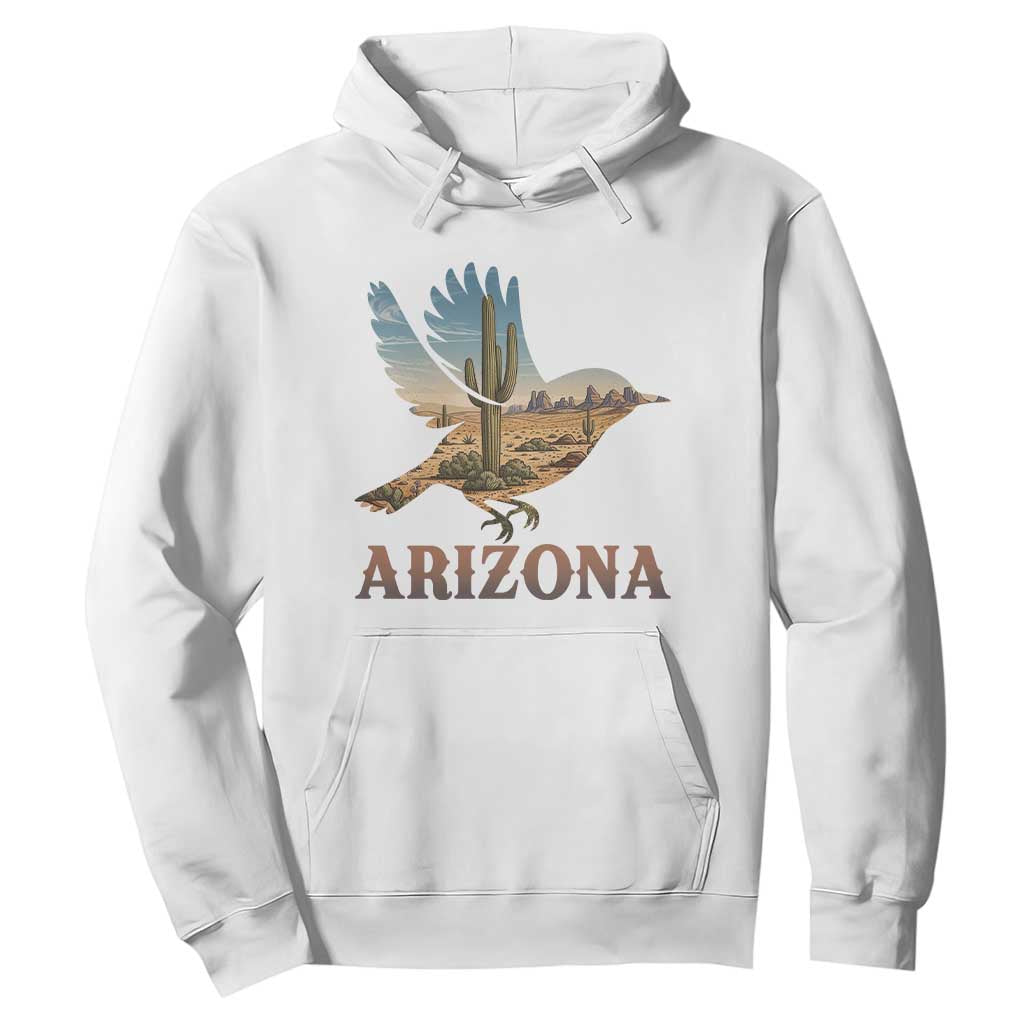 Arizona Desert Wren Bird Hoodie Cactus Landscape Rustic Western TS12 White Print Your Wear