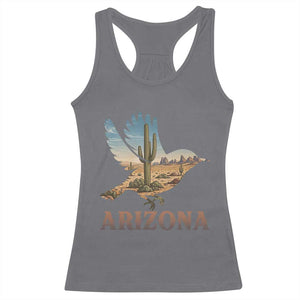 Arizona Desert Wren Bird Racerback Tank Top Cactus Landscape Rustic Western TS12 Charcoal Print Your Wear