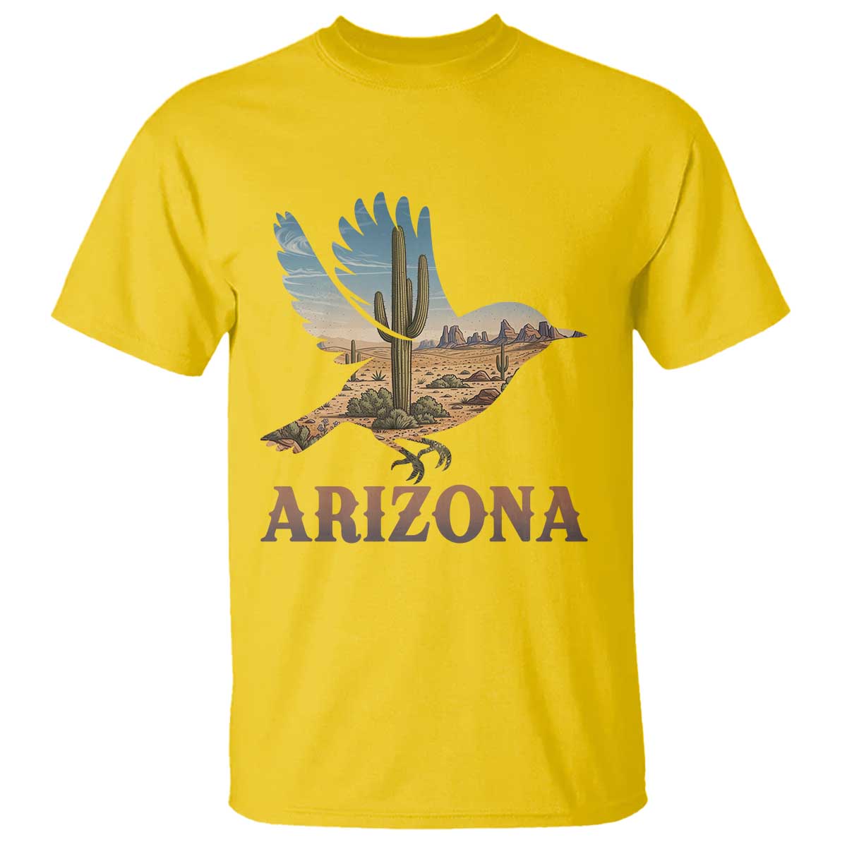 Arizona Desert Wren Bird T Shirt Cactus Landscape Rustic Western TS12 Daisy Print Your Wear