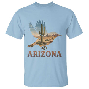 Arizona Desert Wren Bird T Shirt Cactus Landscape Rustic Western TS12 Light Blue Print Your Wear