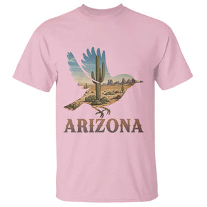 Arizona Desert Wren Bird T Shirt Cactus Landscape Rustic Western TS12 Light Pink Print Your Wear