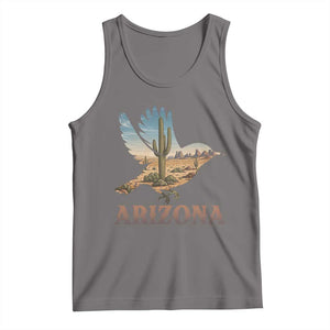 Arizona Desert Wren Bird Tank Top Cactus Landscape Rustic Western TS12 Deep Heather Print Your Wear