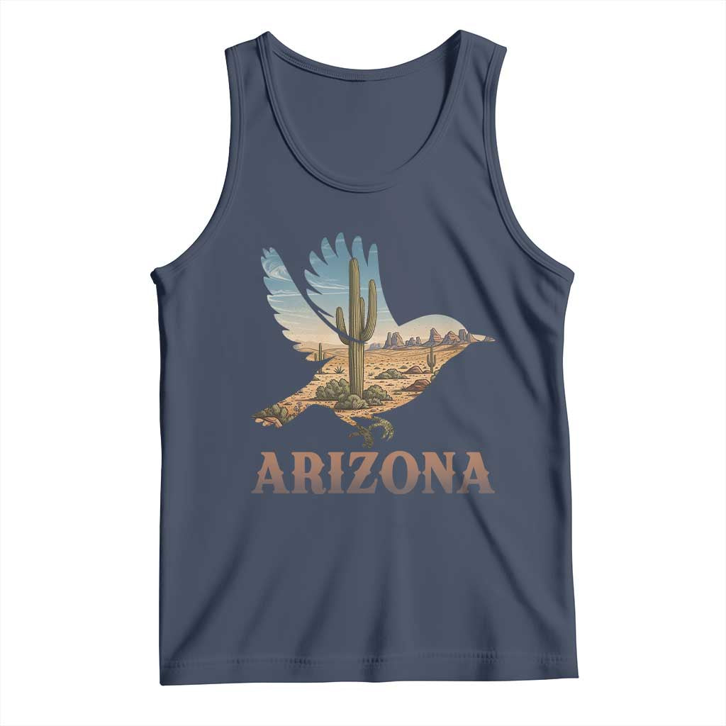 Arizona Desert Wren Bird Tank Top Cactus Landscape Rustic Western TS12 Navy Print Your Wear
