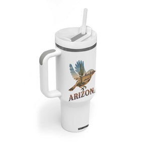 Arizona Desert Wren Bird Tumbler With Handle Cactus Landscape Rustic Western TS12 Print Your Wear
