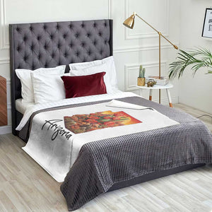 Arizona Map Blooming Cactus Flowers Gift Throw Blanket TS12 Print Your Wear