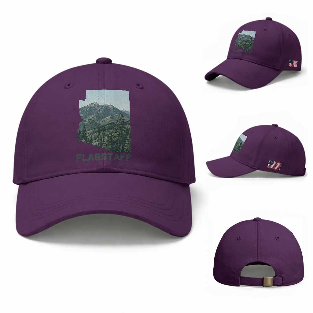 San Francisco Peaks Flagstaff Arizona Baseball Cap Vintage Mountain Landscape Gift TS12 Baseball Cap Universal Fit Purple Print Your Wear
