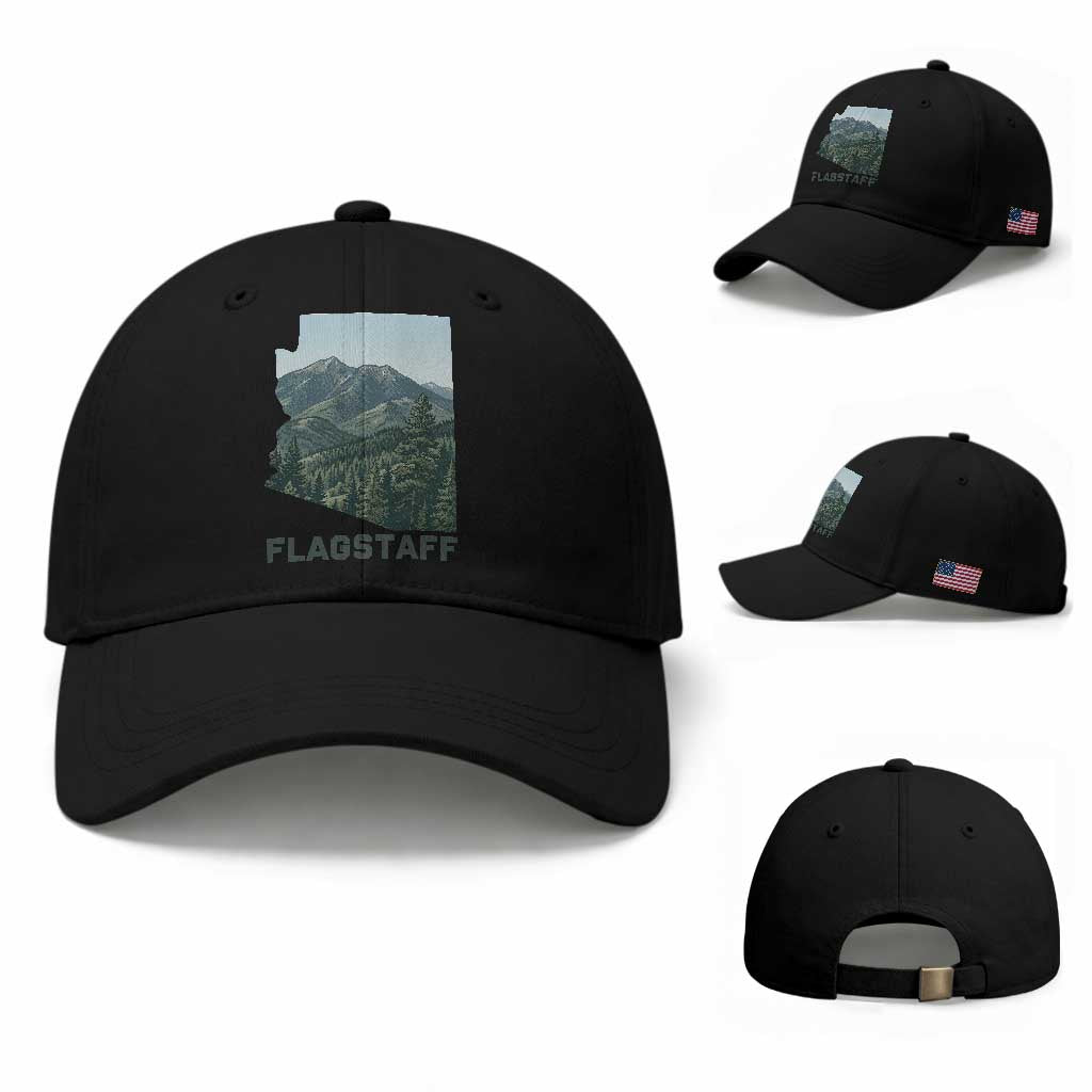 San Francisco Peaks Flagstaff Arizona Baseball Cap Vintage Mountain Landscape Gift TS12 Baseball Cap Universal Fit Black Print Your Wear