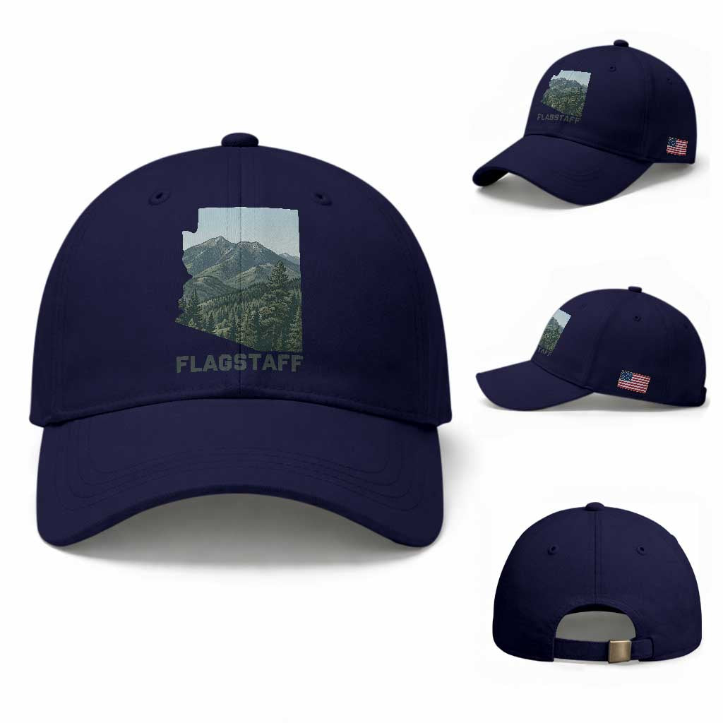 San Francisco Peaks Flagstaff Arizona Baseball Cap Vintage Mountain Landscape Gift TS12 Baseball Cap Universal Fit Dark Blue Print Your Wear