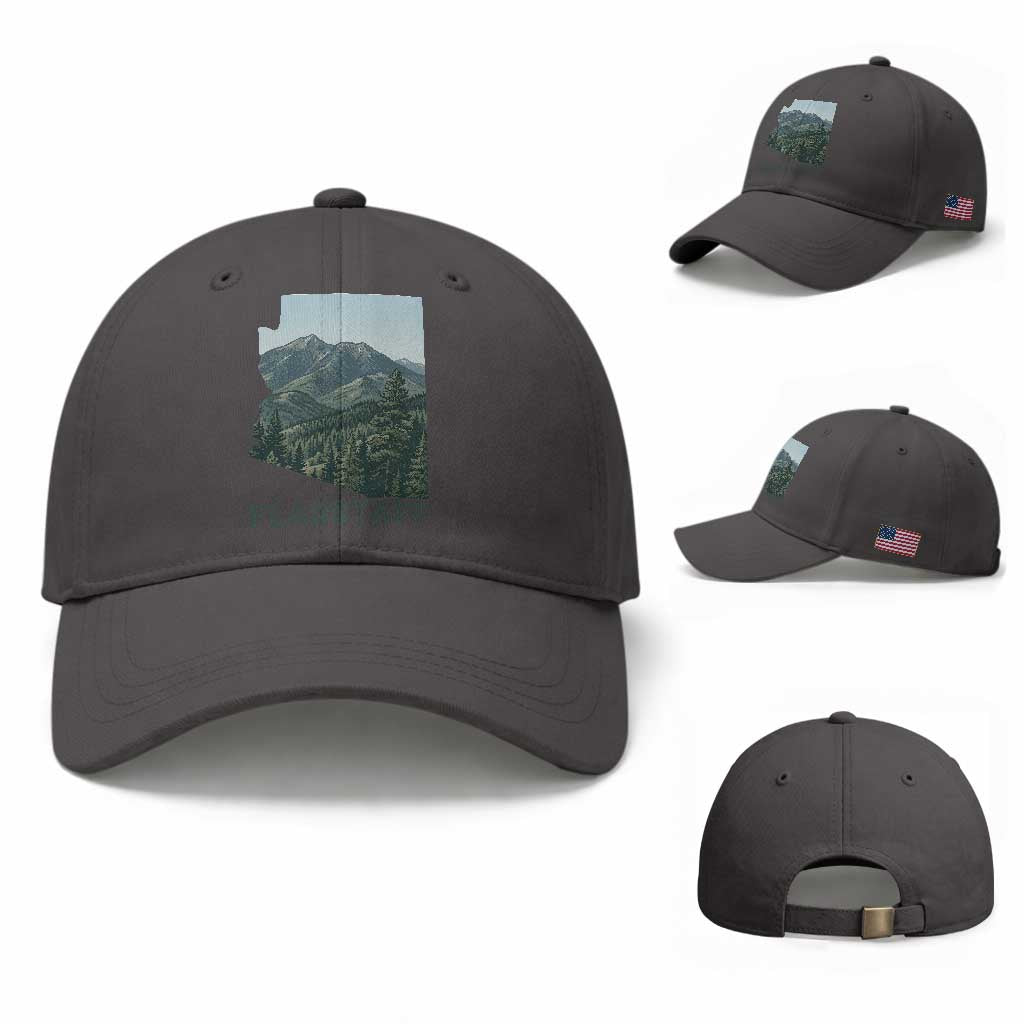 San Francisco Peaks Flagstaff Arizona Baseball Cap Vintage Mountain Landscape Gift TS12 Baseball Cap Universal Fit Dark Gray Print Your Wear