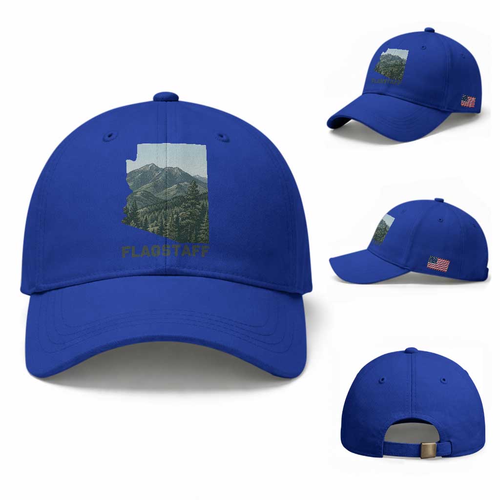 San Francisco Peaks Flagstaff Arizona Baseball Cap Vintage Mountain Landscape Gift TS12 Baseball Cap Universal Fit Royal Blue Print Your Wear