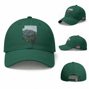 San Francisco Peaks Flagstaff Arizona Baseball Cap Vintage Mountain Landscape Gift TS12 Baseball Cap Universal Fit Irish Green Print Your Wear