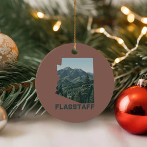 San Francisco Peaks Flagstaff Arizona Ceramic Ornament Vintage Mountain Landscape Gift TS12 1pc Mocha Print Your Wear