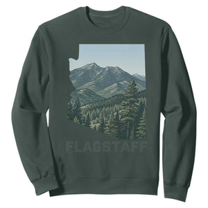 San Francisco Peaks Flagstaff Arizona Sweatshirt Vintage Mountain Landscape Gift TS12 Dark Forest Green Print Your Wear