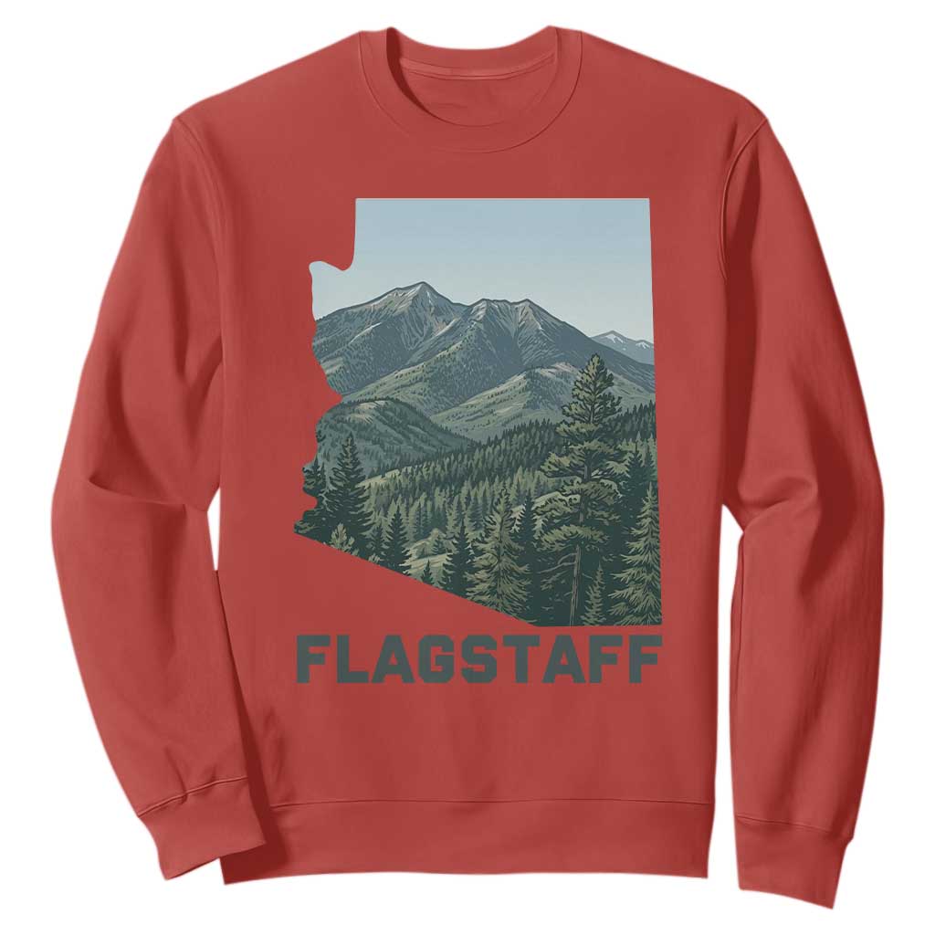 San Francisco Peaks Flagstaff Arizona Sweatshirt Vintage Mountain Landscape Gift TS12 Red Print Your Wear
