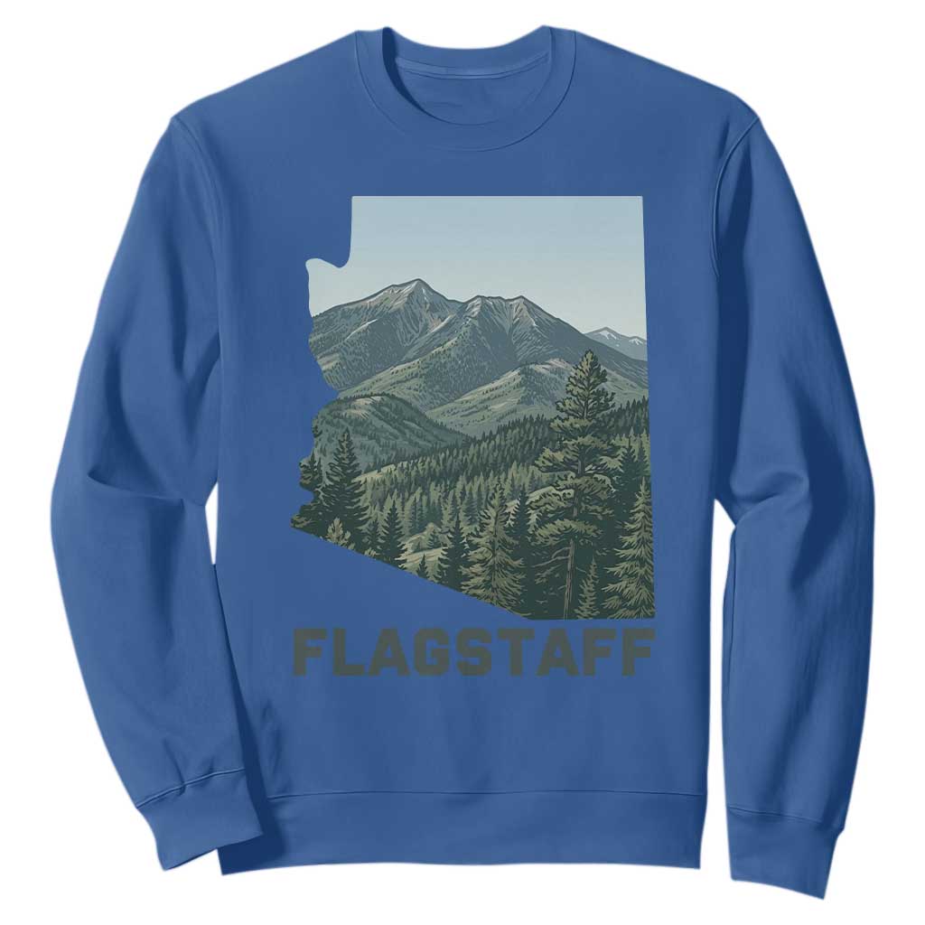 San Francisco Peaks Flagstaff Arizona Sweatshirt Vintage Mountain Landscape Gift TS12 Royal Blue Print Your Wear